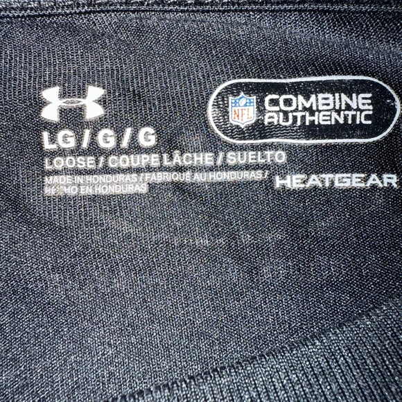 ⭐️ 3/$20 Under Armour Men's Black Pittsburgh Steelers T-Shirt NFL combine sz L - Picture 3 of 5